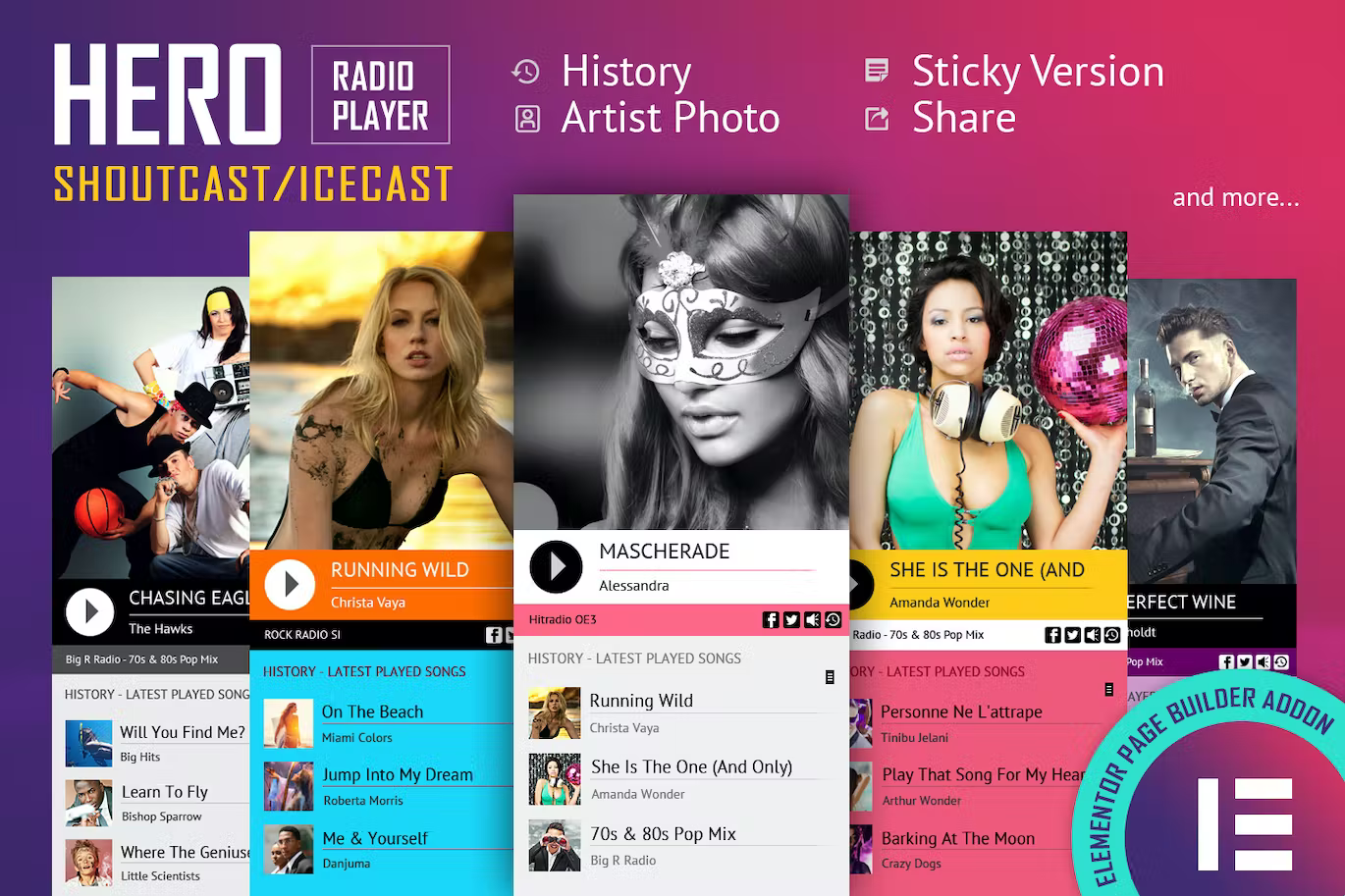 g3gllvx2 Hero - Shoutcast and Icecast Radio Player With History - Elementor Widget Addon - Image 1