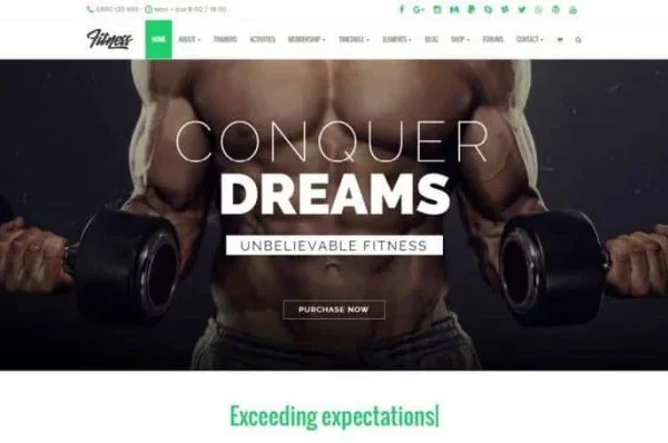 Fitness WordPress Theme