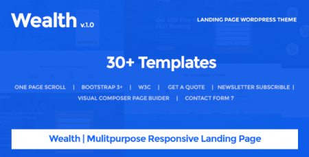Wealth-450x229-1 Wealth – Multi Purpose Landing Page WordPress Theme - Image 1